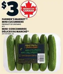 Loblaws Farmer's market mini cucumbers offer