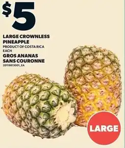 Loblaws Large crownless pineapple offer