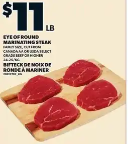 Loblaws Eye of round marinating steak offer