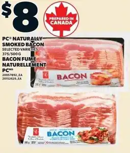 Loblaws PC naturally smoked bacon offer