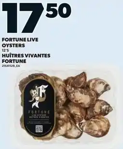Loblaws FORTUNE LIVE OYSTERS offer