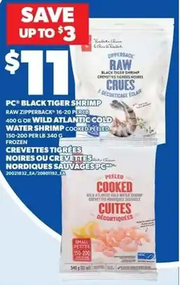 Loblaws PC black tiger shrimp offer