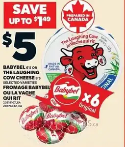 Loblaws Babybel or the laughing cow cheese offer