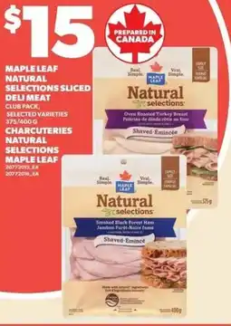 Loblaws Maple leaf natural selections deli meat offer