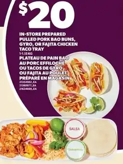 Loblaws Pulled pork bao buns and gyro or fajita chicken taco tray offer