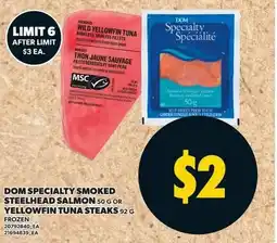 Loblaws Dom specialty smoked steelhead salmon offer