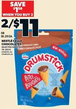 Loblaws Nestlé cello chocolates offer
