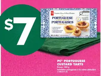 No Frills PC PORTUGUESE CUSTARD TARTS, 360 g offer