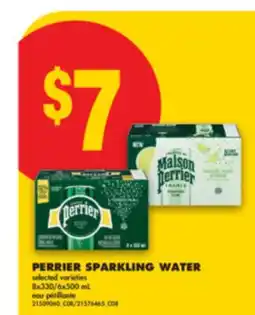No Frills PERRIER SPARKLING WATER, 8x330/6x500 ML offer