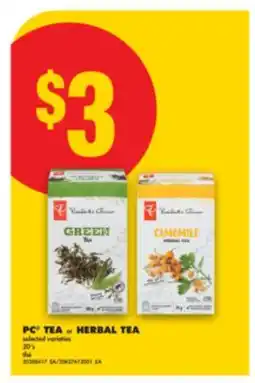 No Frills PC TEA or HERBAL TEA offer