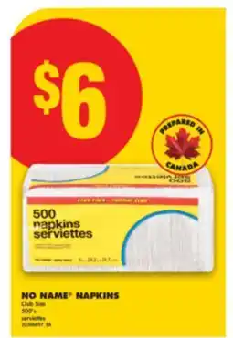 No Frills NO NAME NAPKINS, 500' S offer