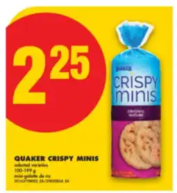 No Frills QUAKER CRISPY MINIS, 100-199 G offer