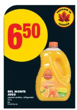 No Frills DEL MONTE JUGS, 2.5 L offer