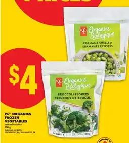 No Frills PC ORGANICS FROZEN VEGETABLES, 500 g offer