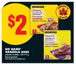 No Frills NO NAME GRANOLA BARS, 120-175 g offer