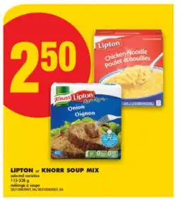 No Frills LIPTON OR KNORR SOUP MIX, 113-338 G offer