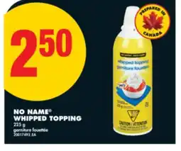 No Frills NO NAME WHIPPED TOPPING, 225 G offer