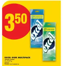 No Frills EXCEL GUM MULTIPACK, 3' s, 75-77 G offer
