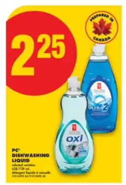 No Frills PC DISHWASHING LIQUID, 638/739 mL offer