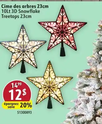 Sushi Shop 10Lt 3D Snowflake Treetops 23cm offer