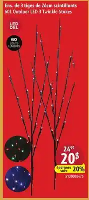 Sushi Shop 60L Outdoor LED 3 Twinkle Stakes offer