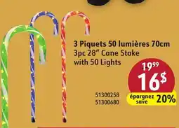 Sushi Shop 3pc 28 Cane Stake with 50 Lights offer