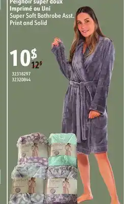 Sushi Shop Super Soft Bathrobe Asst. Print and Solid offer