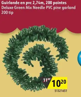Sushi Shop Deluxe Green Mix Needle PVC pine garland 200 tip offer