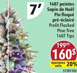 Sushi Shop Prelit Flocked Pine Tree 1407 Tips offer
