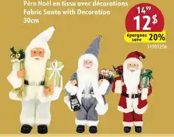 Sushi Shop Fabric Santa with Decoration offer