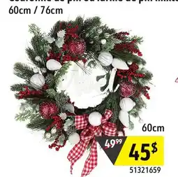 Sushi Shop Decorated Mixed Pine Wreath of Half Wreath offer