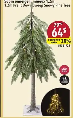 Sushi Shop 1.2m Prelit Down Sweep Snowy Pine Tree offer