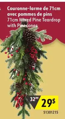 Sushi Shop 71cm Mixed Pine Teardrop with Pinecones offer