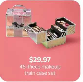Walmart 46-Piece makeup at train case set offer