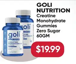 Healthy Planet GOLI NUTRITION Creatine Monohydrate Gummies offer