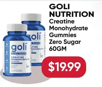 Healthy Planet GOLI NUTRITION Creatine Monohydrate Gummies offer