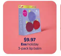 Walmart Eos Holiday 3-pack Lip Balm offer