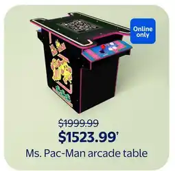 Walmart Ms. Pac-Man arcade table offer