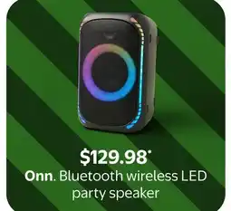 Walmart Onn. Bluetooth wireless LED party speaker offer