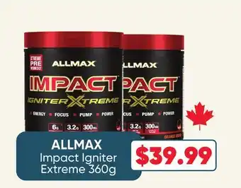Healthy Planet ALLMAX Impact Igniter Extreme offer