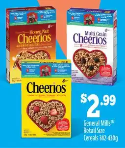 Fortinos GENERAL MILLS TM RETAIL SIZE CEREALS, 342-430 G offer