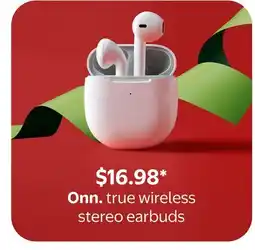 Walmart Onn. True Wireless Stereo Earbuds offer