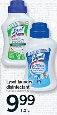 Fortinos LYSOL LAUNDRY DISINFECTANT, 1.2 L offer