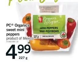 Fortinos PC ORGANICS SWEET MINI PEPPERS, 227 G offer