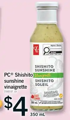 Fortinos PC SHISHITO SUNSHINE VINAIGRETTE, 350 ML offer