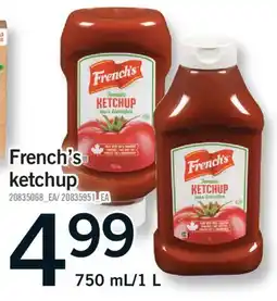Fortinos FRENCH'S KETCHUP, 750 ML/1 L offer
