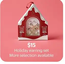 Walmart Holiday earring set offer