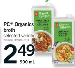 Fortinos PC ORGANICS ORGANICS BROTH, 900 ML offer