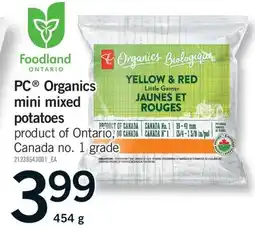 Fortinos PC ORGANICS MINI MIXED POTATOES, 454 g offer