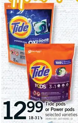 Fortinos TIDE PODS OR POWER PODS, 18-31'S offer